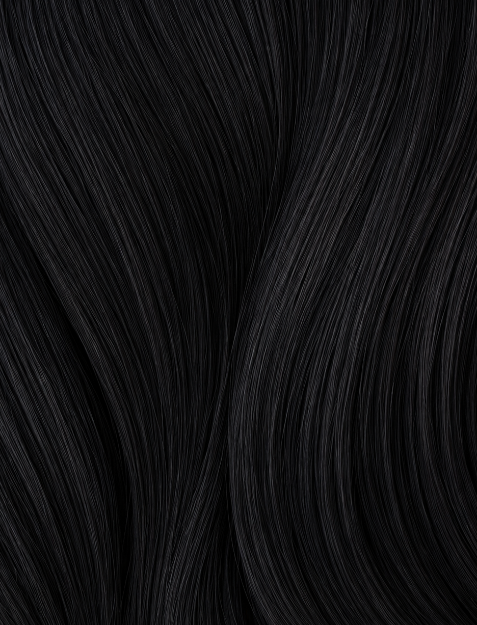 Extensions à Clip 100% Naturelles -Noir Ébène - 1