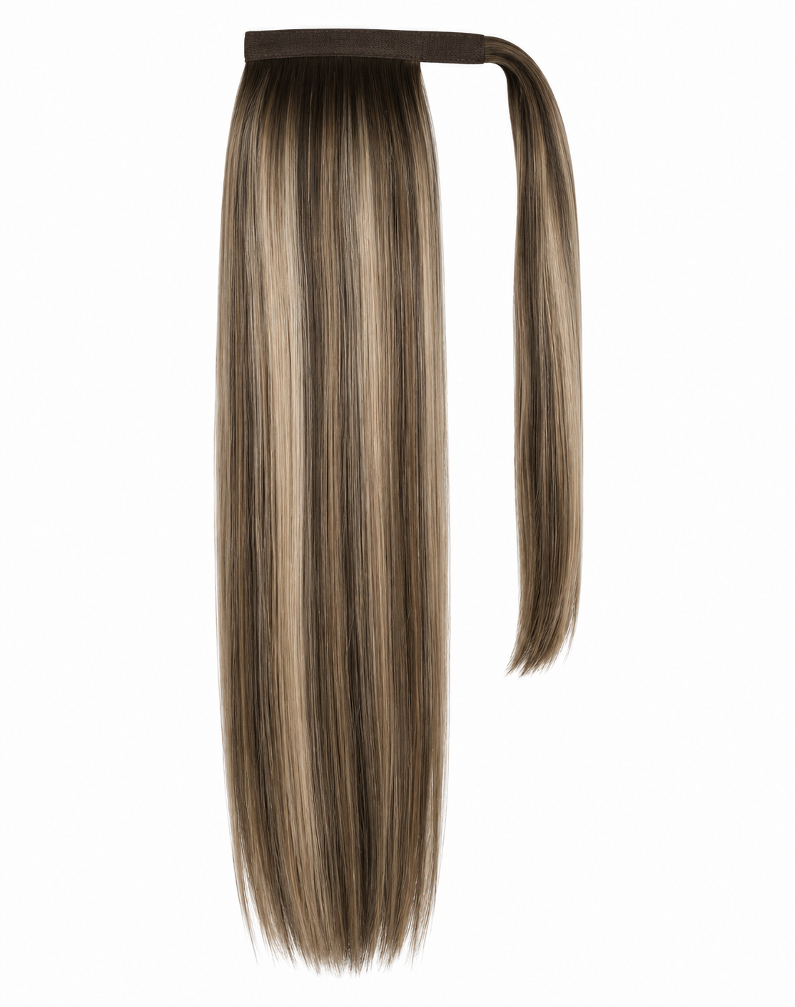 Ponytail Balayage brun foncé & blond cendré - B2/60A