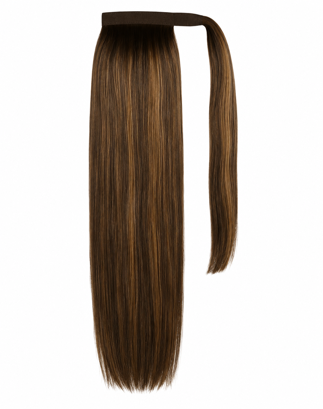 Ponytail Balayage brun chocolat & châtain clair - B2/5